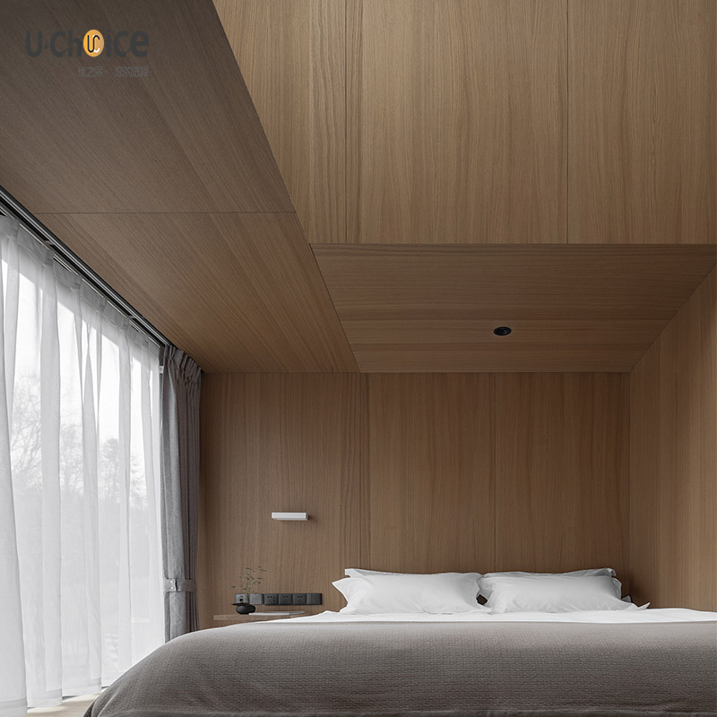 優(yōu)之采不銹鋼蜂窩板吊頂木紋扣板吊頂安裝實景效果圖